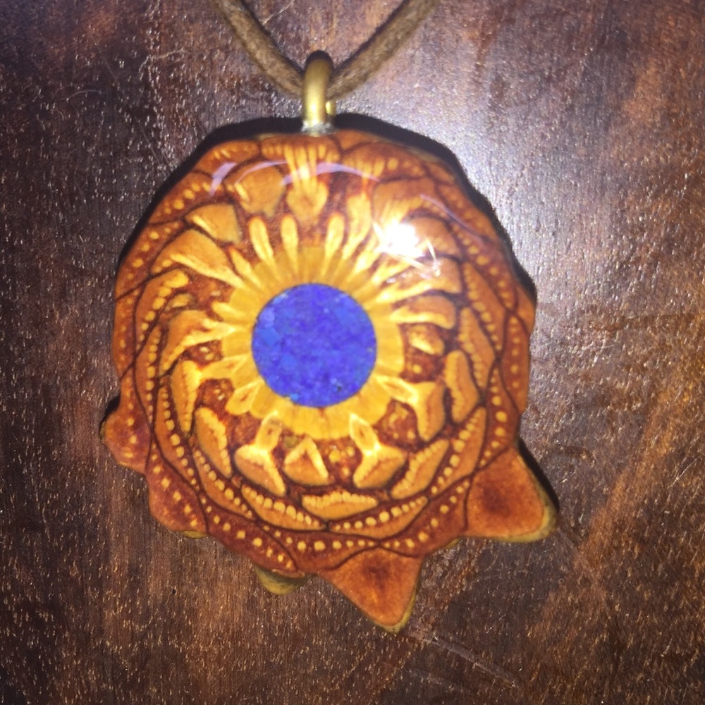 Third Eye Pinecone Crushed Lapis (NWT)